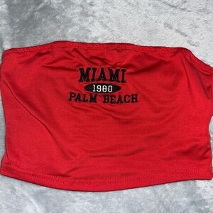 SHEIN Vibrant Red Tube Top